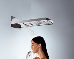 Верхний душ Hansgrohe Raindance Rainfall 145250, 280x540 мм, 3 типа струи, хром/белый