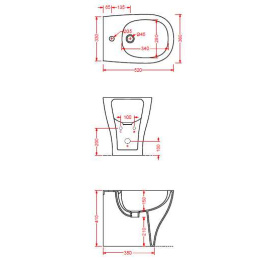 Биде напольное ArtCeram Ten (TEB001 01 00) белый