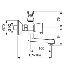 Фото Vidima QUADRO BA344AA Смеситель для ванны/душа