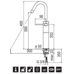 NOBILI Plus PL00168CR Смеситель для раковины (хром)