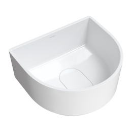Умывальник OMNIRES MARBLE+ CADENCE 42x37x19 см CADENCE420BP (белый глянец)