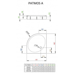 Акриловый поддон для душа Radaway Patmos A 100x100x16 белый 4S11155-03