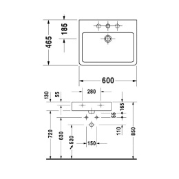 Фото Раковина для мебели Duravit Vero 0454600027, белый
