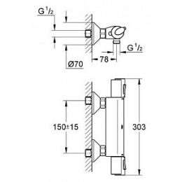 Grohtherm 1000 Термостат для душа