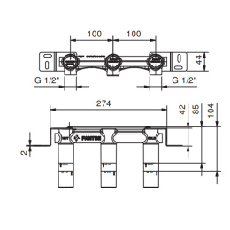 Фото Внутренняя часть смесителя для раковины Fantini 44 00 R010A