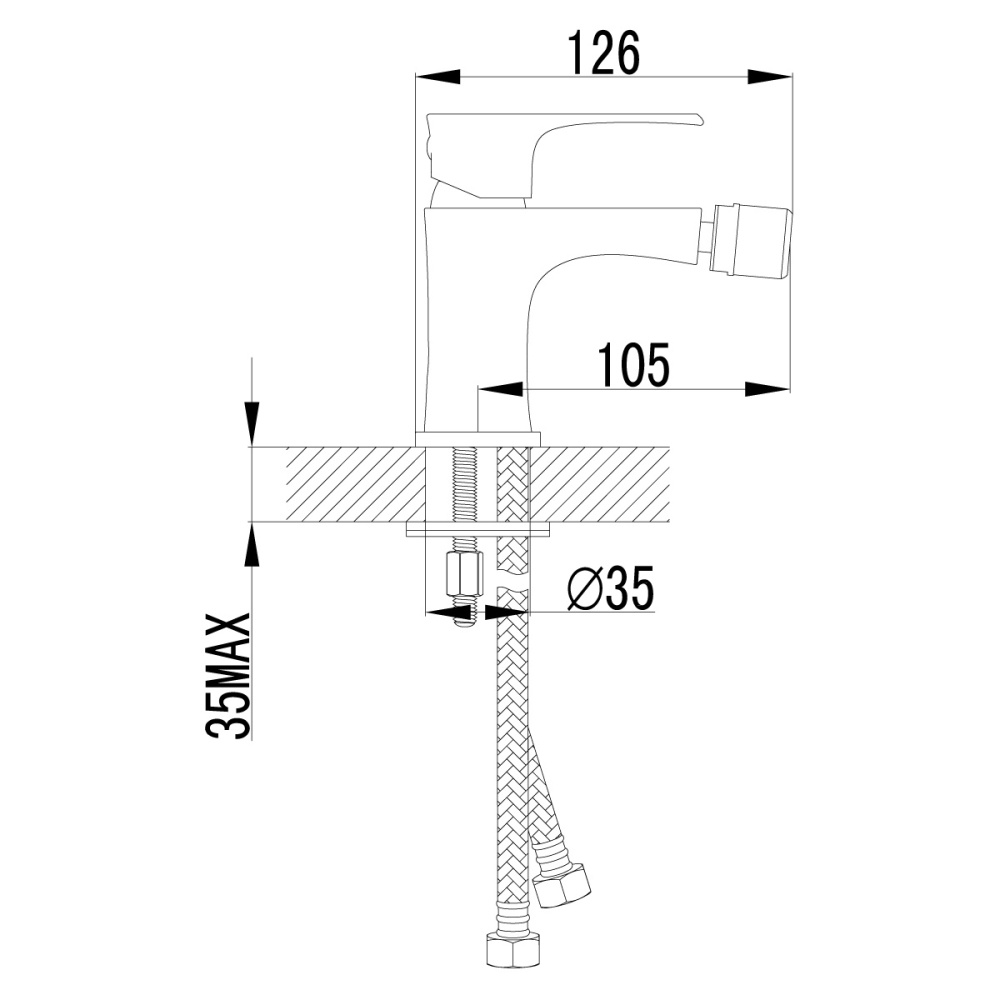 Смеситель для биде Lemark Plus Factor (LM1608C)