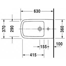 Биде напольное Duravit Durastyle 2283100000, белый