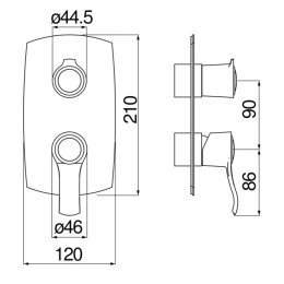 Nobili Sofi WE81102/SICR Смеситель для ванны (внешняя часть)