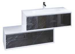 Marka One У72796 Тумба Milacco 100П 1в.я. Black stone (верх)