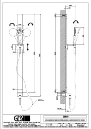 Душевой гарнитур Gessi Tremillimetri Tondo (39833#238) сталь