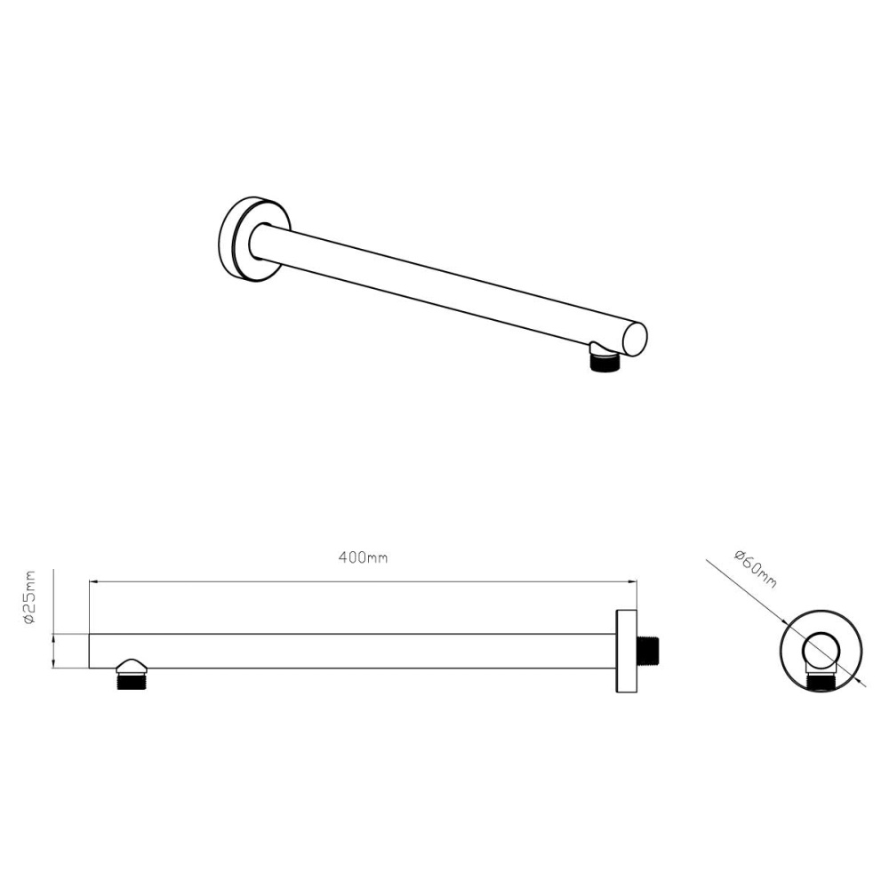Фото Верхний душ Vincea (VSHD-42CMB) черный матовый