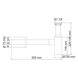 Фото Сифон WasserKraft A072 для раковины