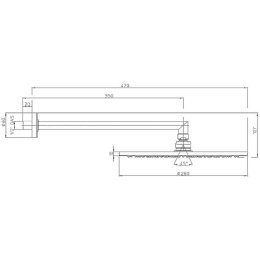 Фото Верхний душ Bossini Cosmo H70596H.073 Черный матовый