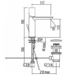 Фото Tres Loft 20010102D Смеситель для раковины (хром)