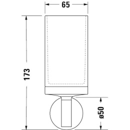 Стакан для зубных щеток Duravit Starck T 0099311000, хром