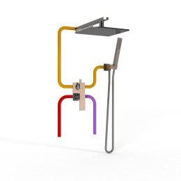 Фото Комплект на 2 потребителя Paini Grazia 21CRSET26911SH хром