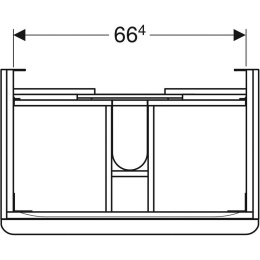 Тумба для раковины Geberit Smyle Square 500.353.JR.1 с ящиками выдвижными, цвет фасада: пекан
