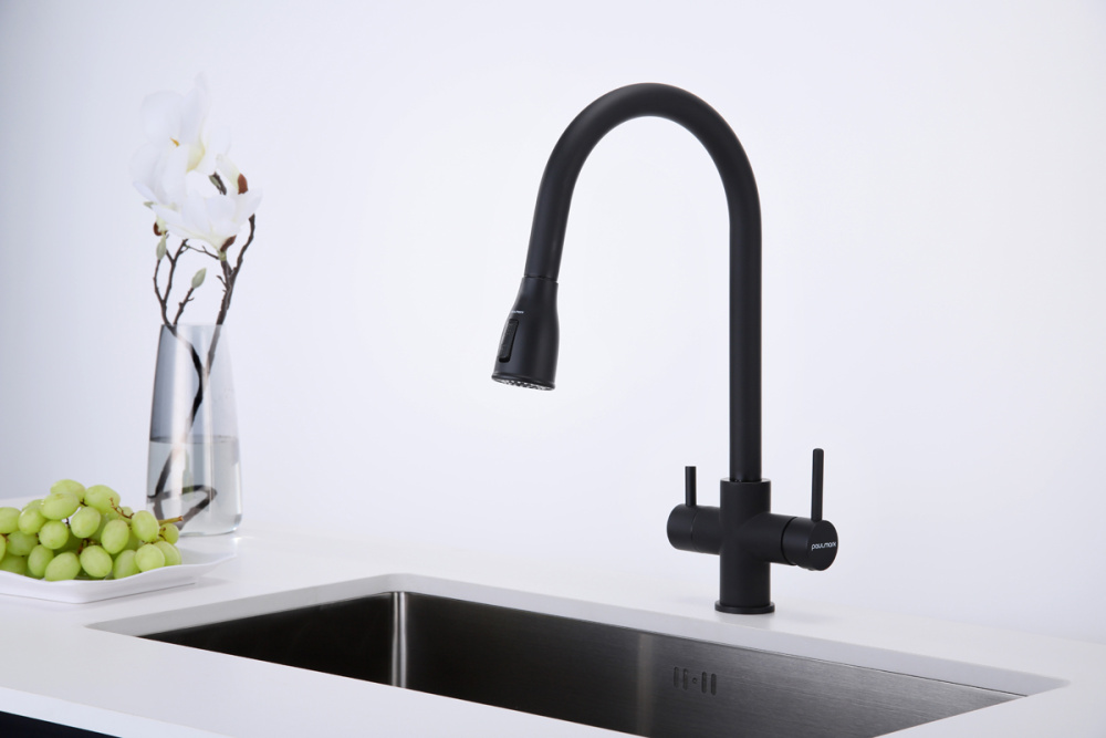 Смеситель для кухни Paulmark Lange (La214212-401) антрацит