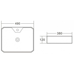 Раковина 49 см BelBagno (BB1387) прямоугольная