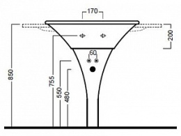 Колонна под раковину Hatria Sculture (YR3901) белый