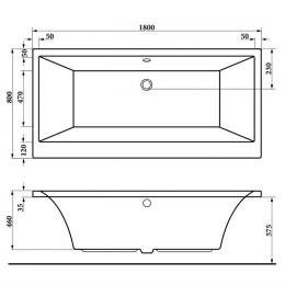 Акриловая ванна 180x80 Berges (050031)