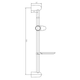 Фото Душевая штанга Haiba (HB8003) хром