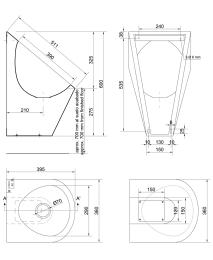 Фото Писсуар антивандальный с безводным клапаном матовый