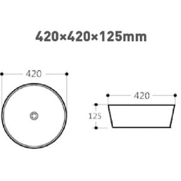 Раковина 42 см Aquanet Smart (00273685) Круглая
