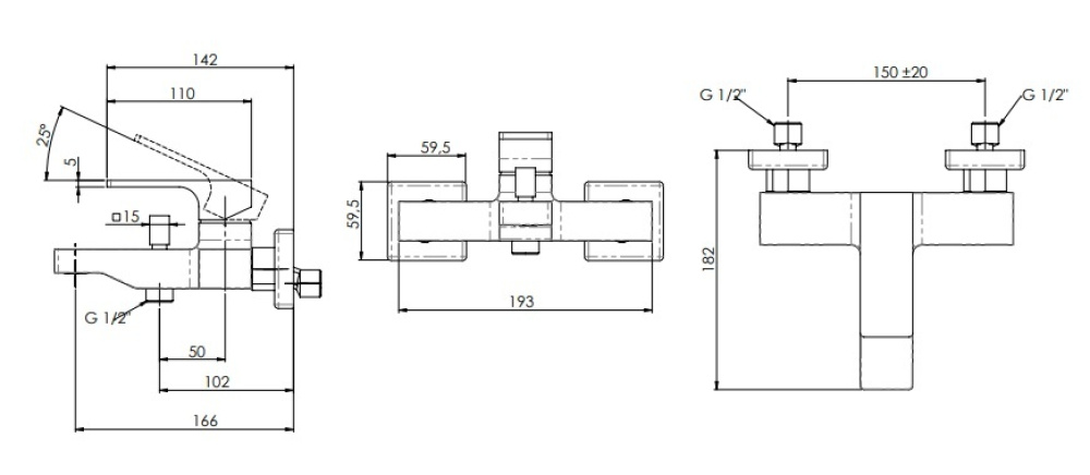 Remer Absolute AU02BG Смеситель для ванны (золото шлифованное)