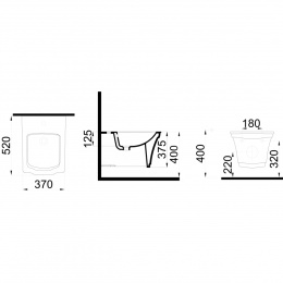 Фото Подвесное биде Boheme Hermitage (953) белый