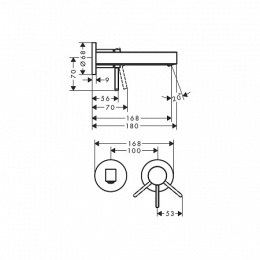 Смеситель для раковины Hansgrohe Finoris (76051670) черный матовый