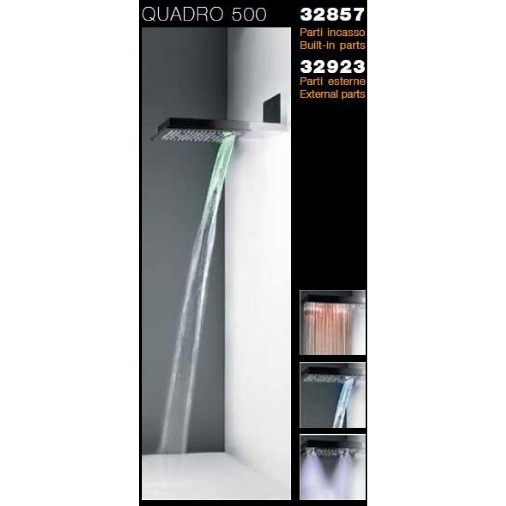 Верхний душ Gessi Colour Quadro (32923#238) сталь полированная