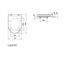Крышка сиденье Laufen Sonar съемное, с микролифтом, цвет белый матовый, 8.9334.1.757.000.1