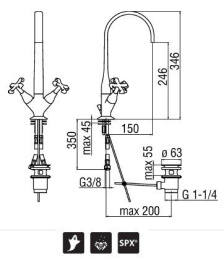 NOBILI Carlos Primero T3 CP218/1T3CR Смеситель для раковины (хром)