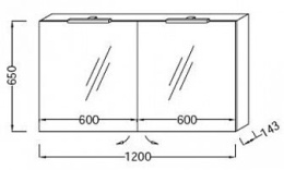 Фото Зеркальный шкаф Jacob Delafon Rythmik 120 см, EB798-G80 цвет Светло- коричневый