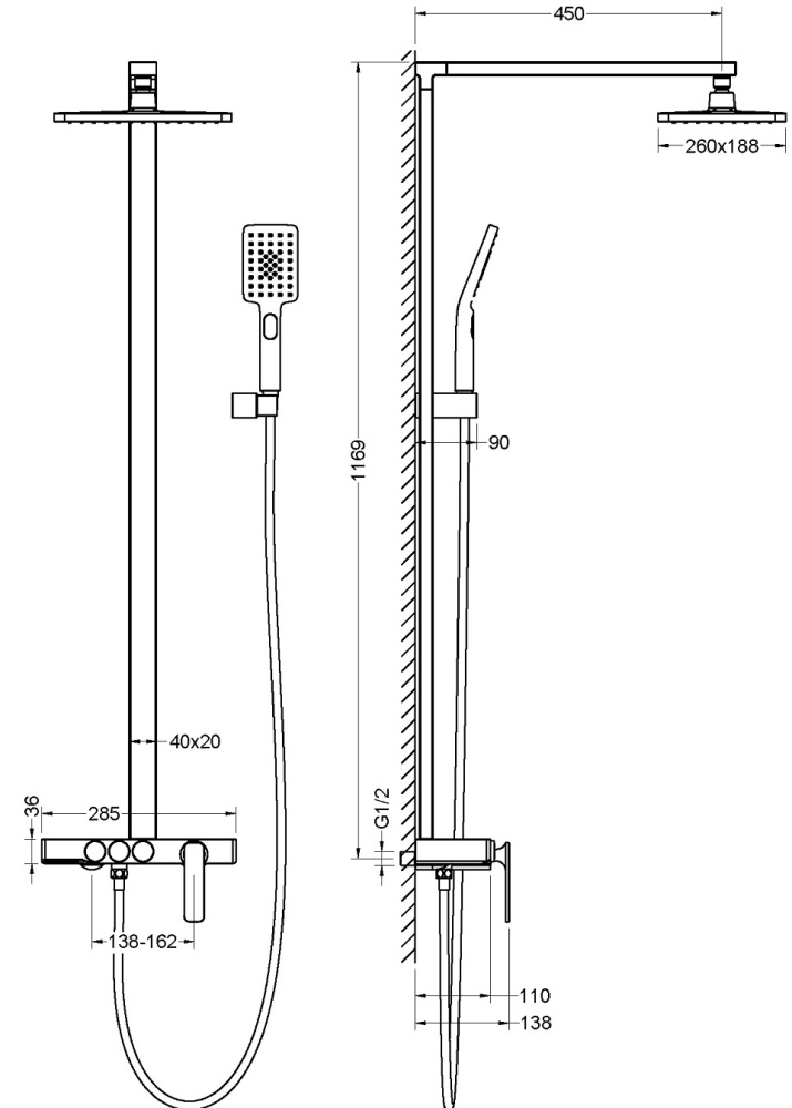 Фото Душевая система Timo Torne (SX-4310/00) хром