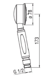 NOBILI AD142/153BR Ручной душ (бронза)