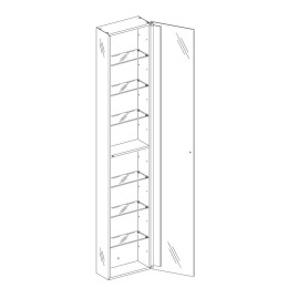 Зеркальный шкаф Keuco Royal 30 05610171000, алюминий