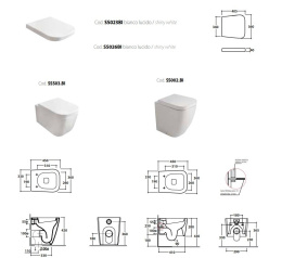 Сидение с крышкой для унитаза Globo Stone (SS026BI) белый