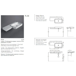 Simas Flow FL03 Раковина 115 см с левой полкой sx, c 1 отверстием