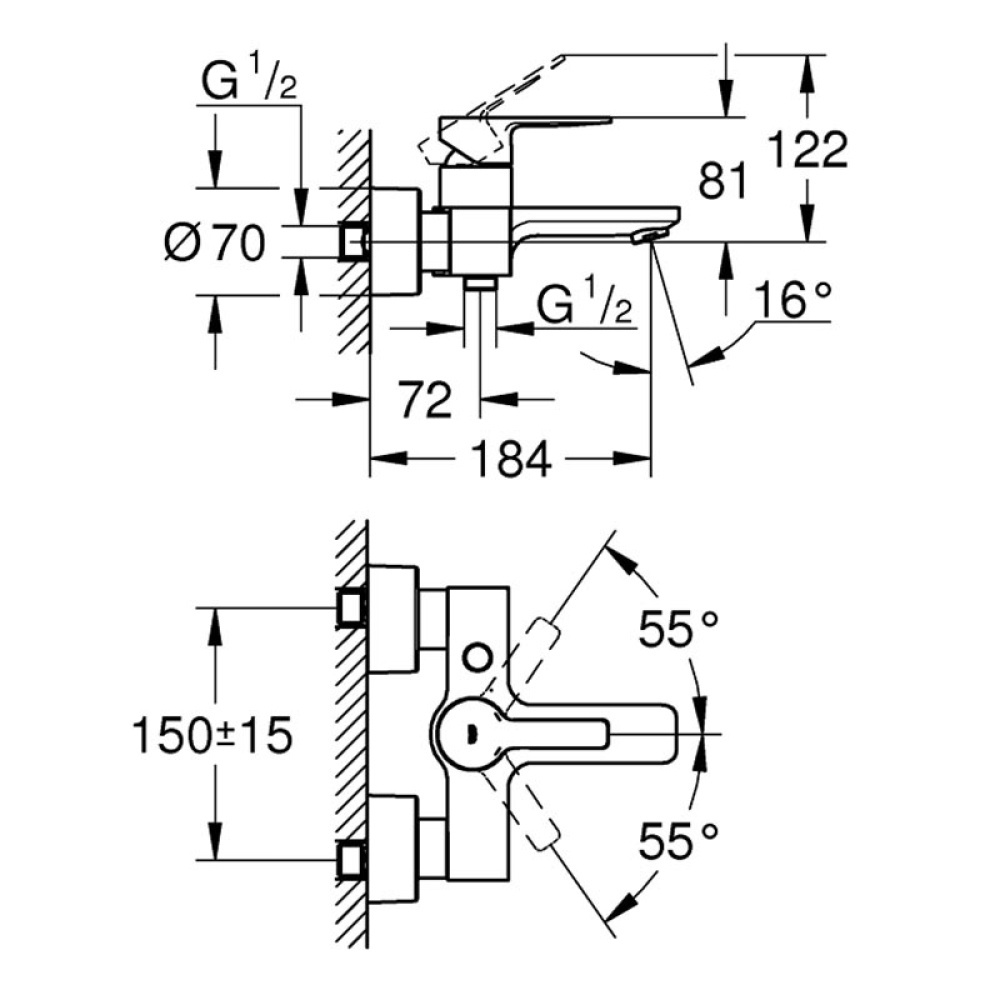 Смеситель для ванны Grohe Lineare New 33849001
