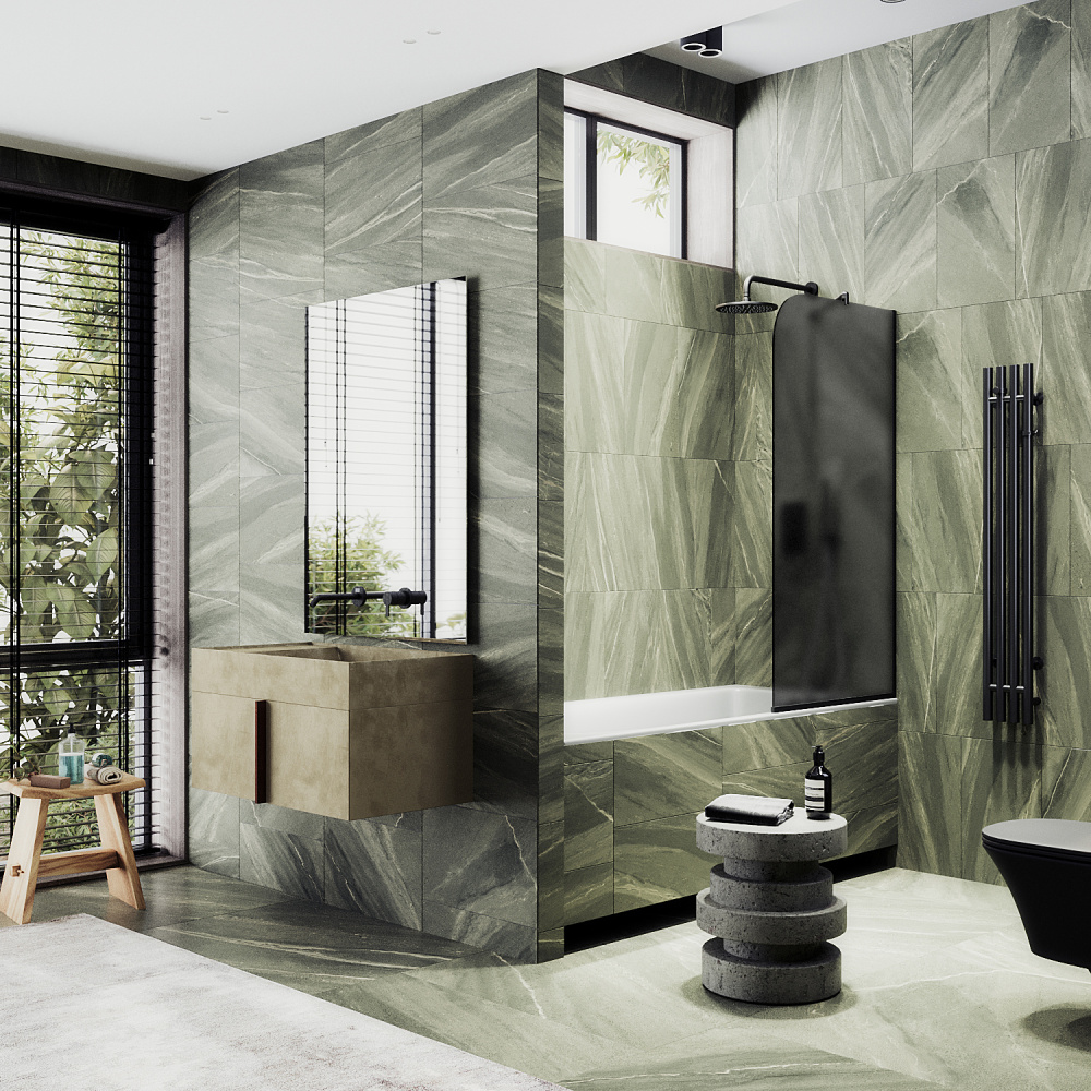 Фото Шторка на ванну Maybah Glass MGV-89-6у в узком профиле
