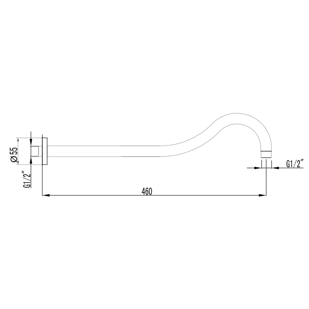 Держатель для верхнего душа Lemark (LM4887B)