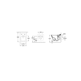 Биде Villeroy&Boch Verity Design 5403 00 R1, подвесное