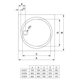 Ideal Standard Connect K197901 Душевой поддон