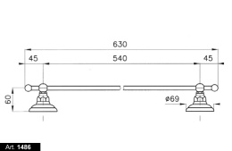 Держатель для полотенец Nicolazzi Classica 1486 BZ, бронза