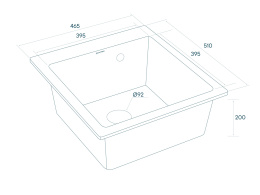 Мойка кухонная 46x50 Paulmark Zemar  (PM104651-CO) кофе