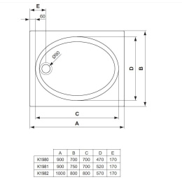 Ideal Standard Connect K198201 Душевой поддон