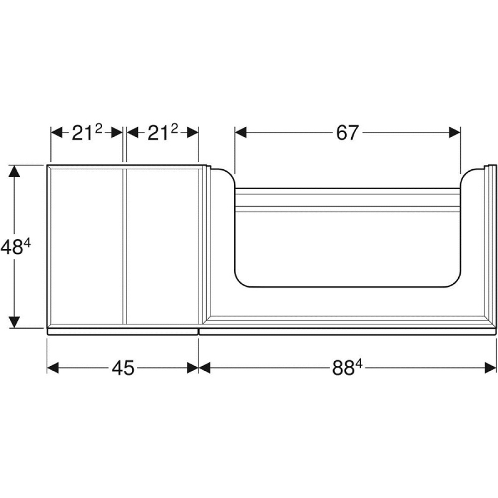 Geberit Citterio 500.568.JJ.1 Тумба для раковины, с ящиками выдвижными