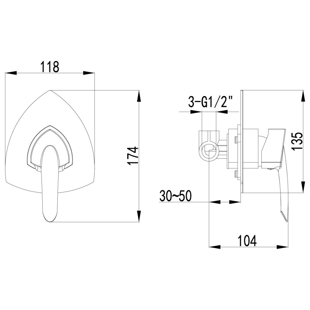 Смеситель для душа Lemark Mars (LM3523C) хром